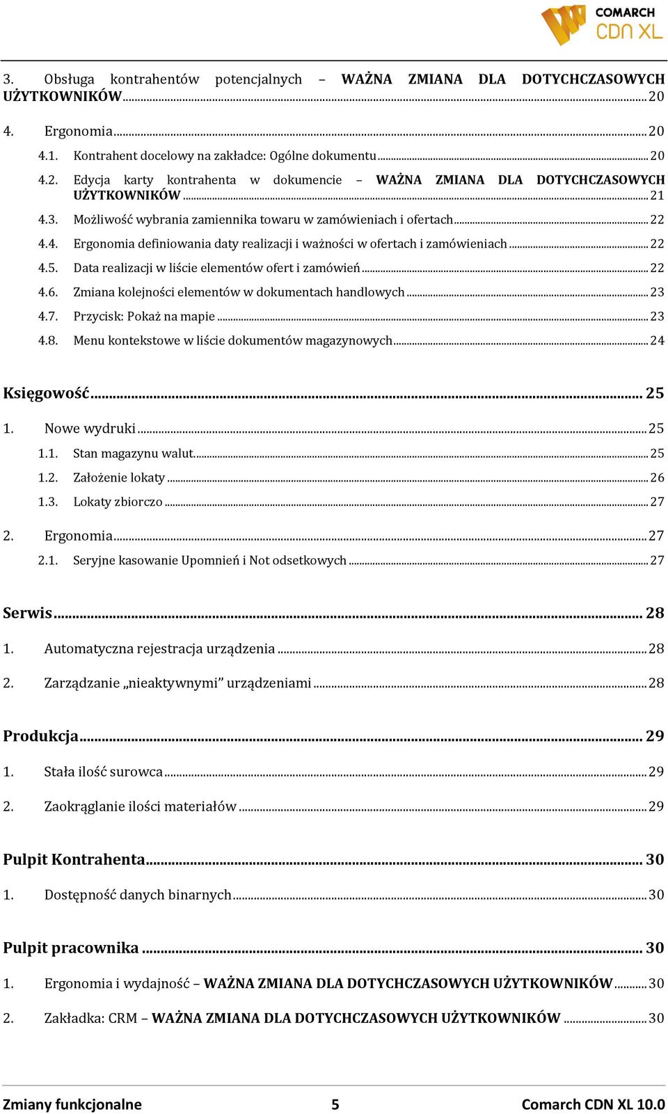 Data realizacji w liście elementów ofert i zamówień... 22 4.6. Zmiana kolejności elementów w dokumentach handlowych... 23 4.7. Przycisk: Pokaż na mapie... 23 4.8.