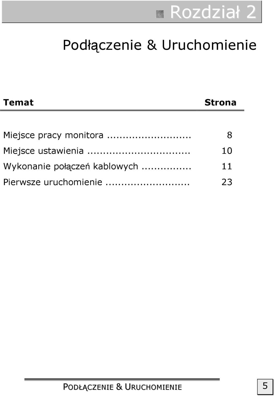 .. 8 Miejsce ustawienia.