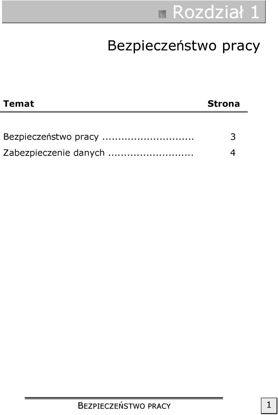 Bezpieczeństwo pracy.