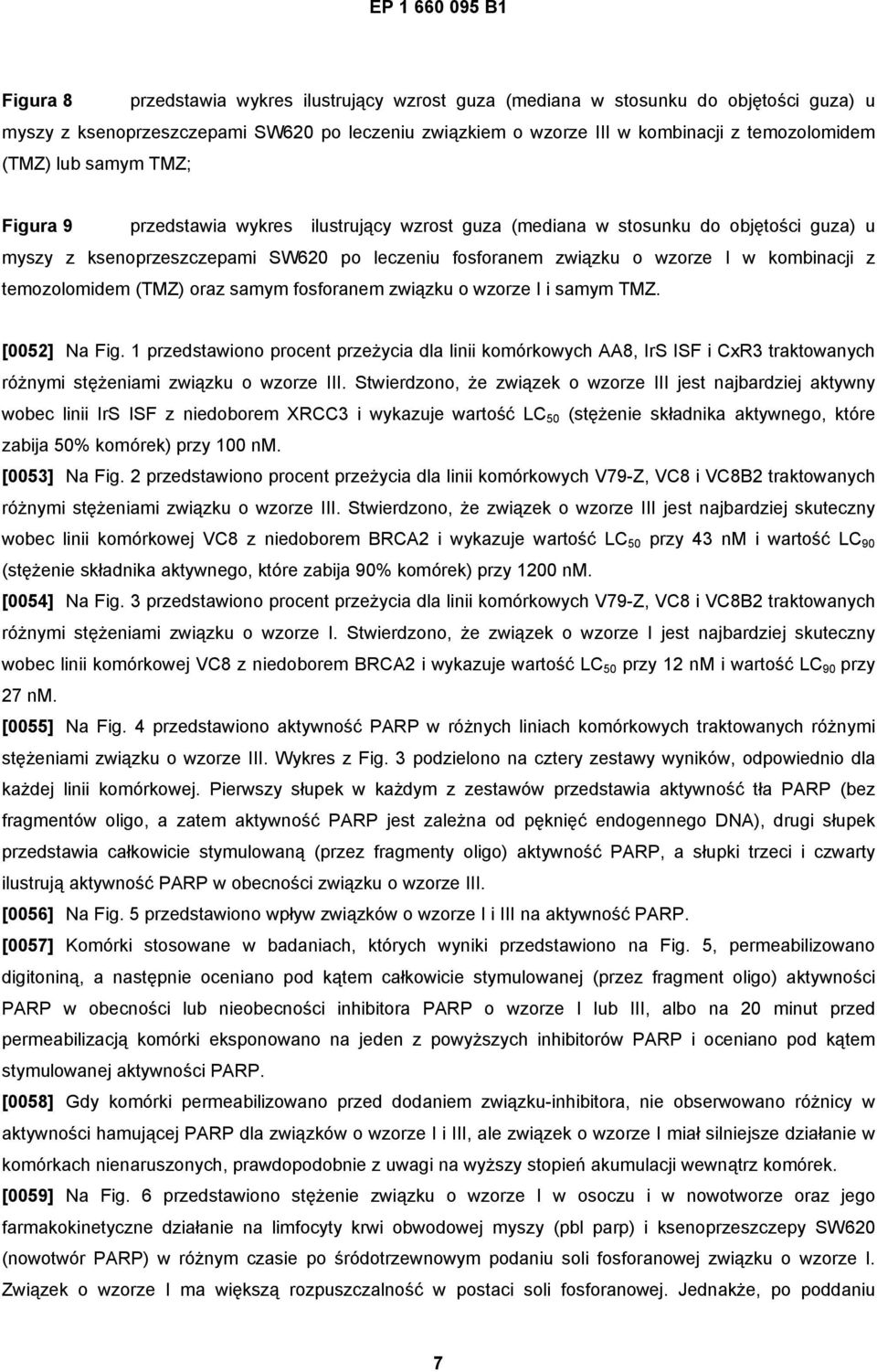 temozolomidem (TMZ) oraz samym fosforanem związku o wzorze I i samym TMZ. [0052] Na Fig.