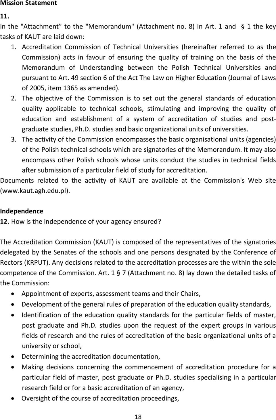 between the Polish Technical Universities and pursuant to Art. 49 section 6 of the Act The Law on Higher Education (Journal of Laws of 20