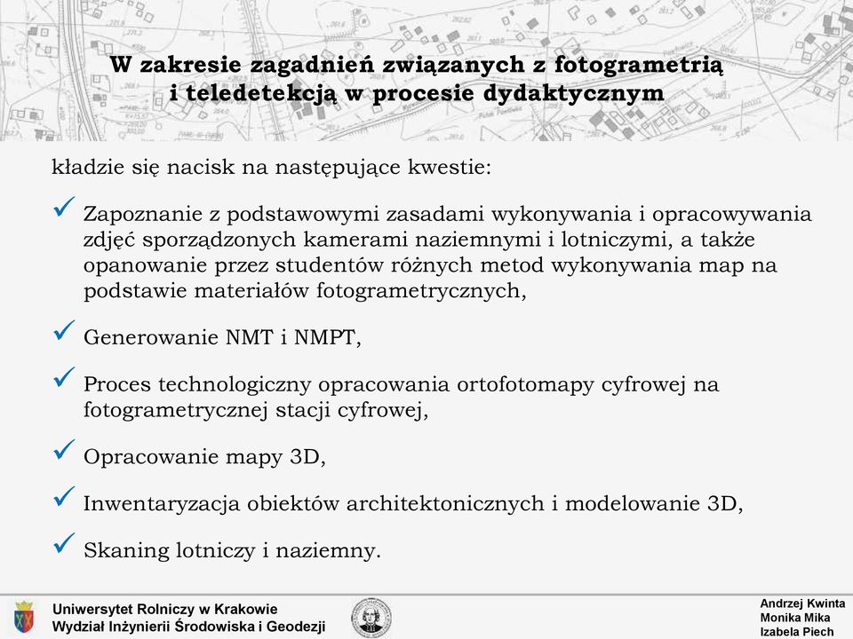 różnych metod wykonywania map na podstawie materiałów fotogrametrycznych, Generowanie NMT i NMPT, Proces technologiczny opracowania ortofotomapy