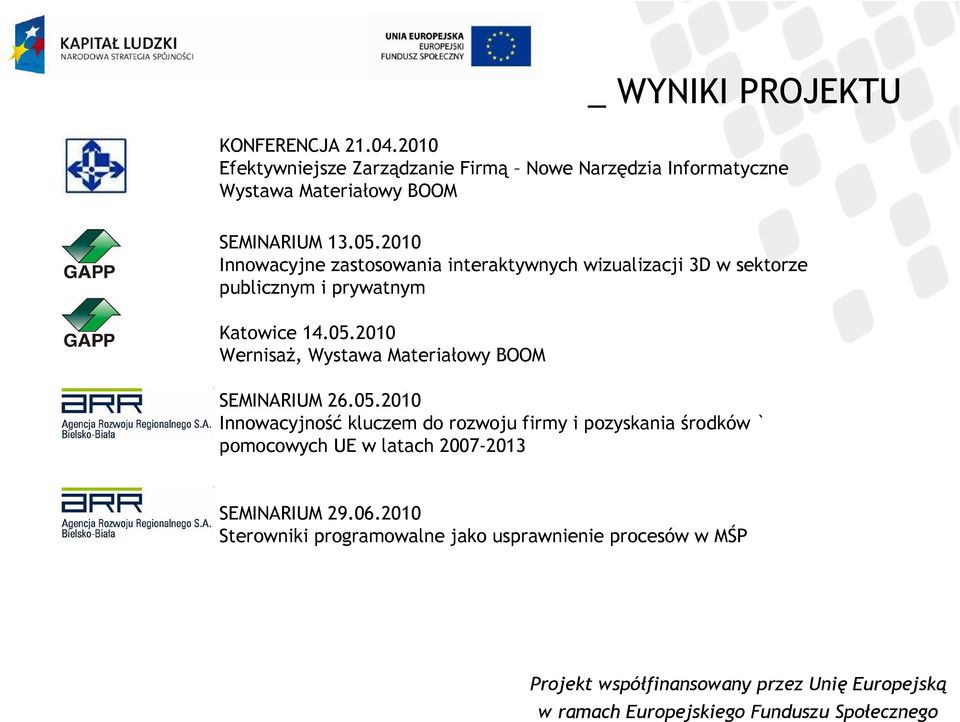 2010 Innowacyjne zastosowania interaktywnych wizualizacji 3D w sektorze publicznym i prywatnym Katowice 14.05.