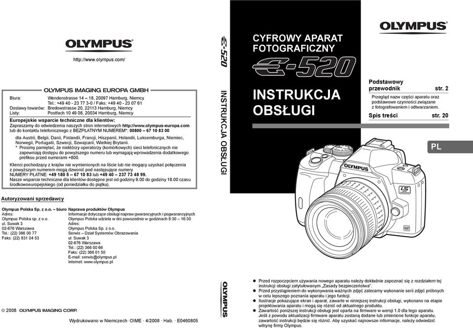 naszych stron internetowych http://www.olympus-europa.