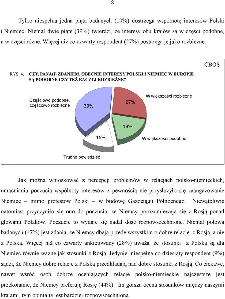Częściowo podobne, częściowo rozbieżne 39% 27% W większości rozbieżne 19% 15% W większości podobne Trudno powiedzieć Jak można wnioskować z percepcji problemów w relacjach polsko-niemieckich,