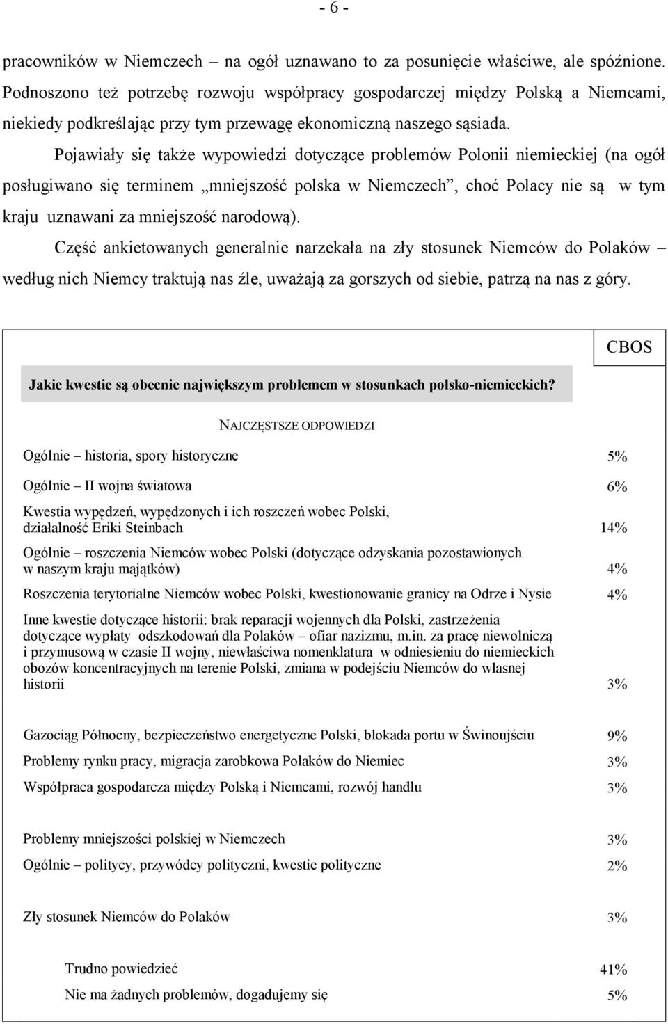 Pojawiały się także wypowiedzi dotyczące problemów Polonii niemieckiej (na ogół posługiwano się terminem mniejszość polska w Niemczech, choć Polacy nie są w tym kraju uznawani za mniejszość narodową).