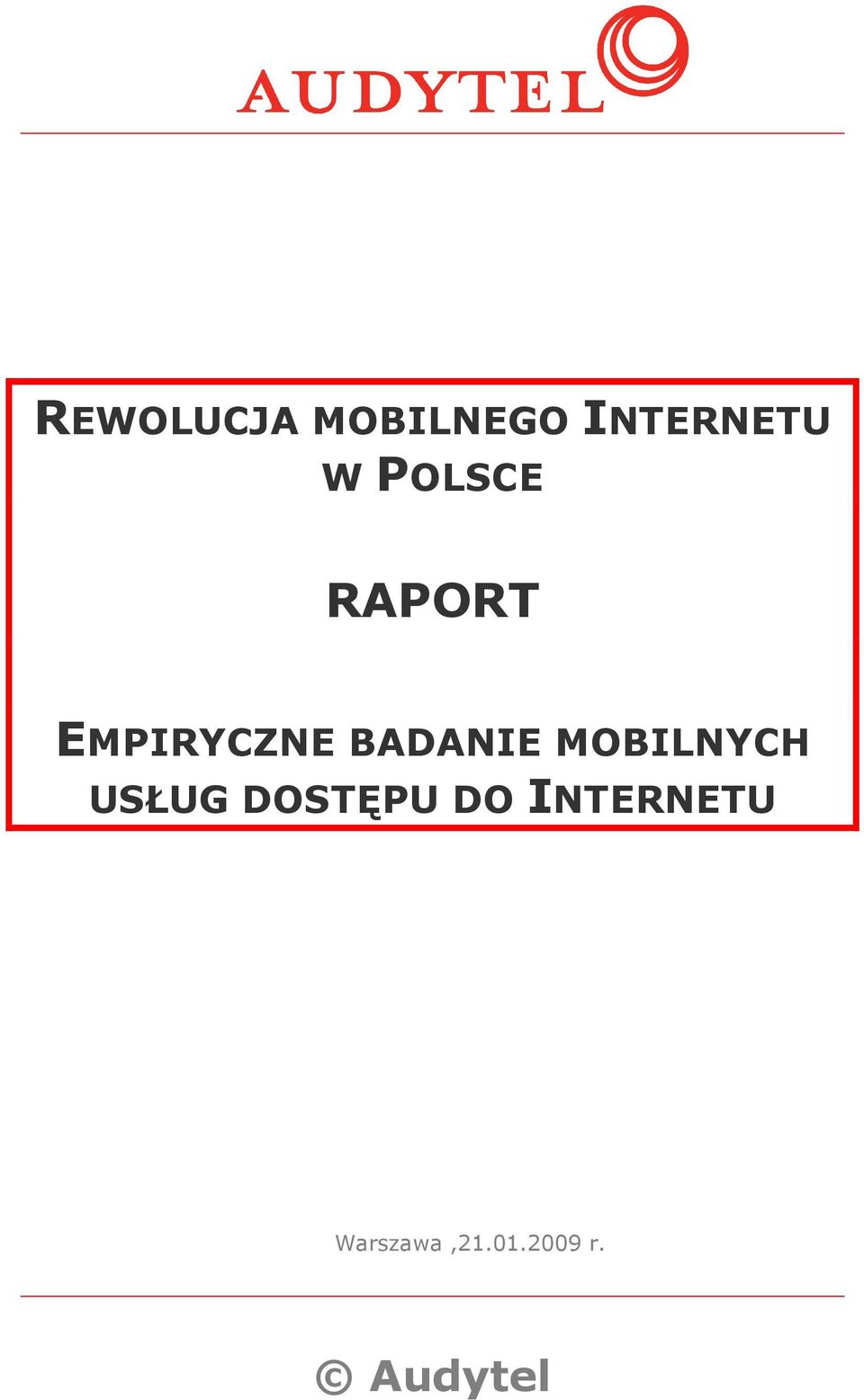 MOBILNYCH USŁUG DOSTĘPU DO