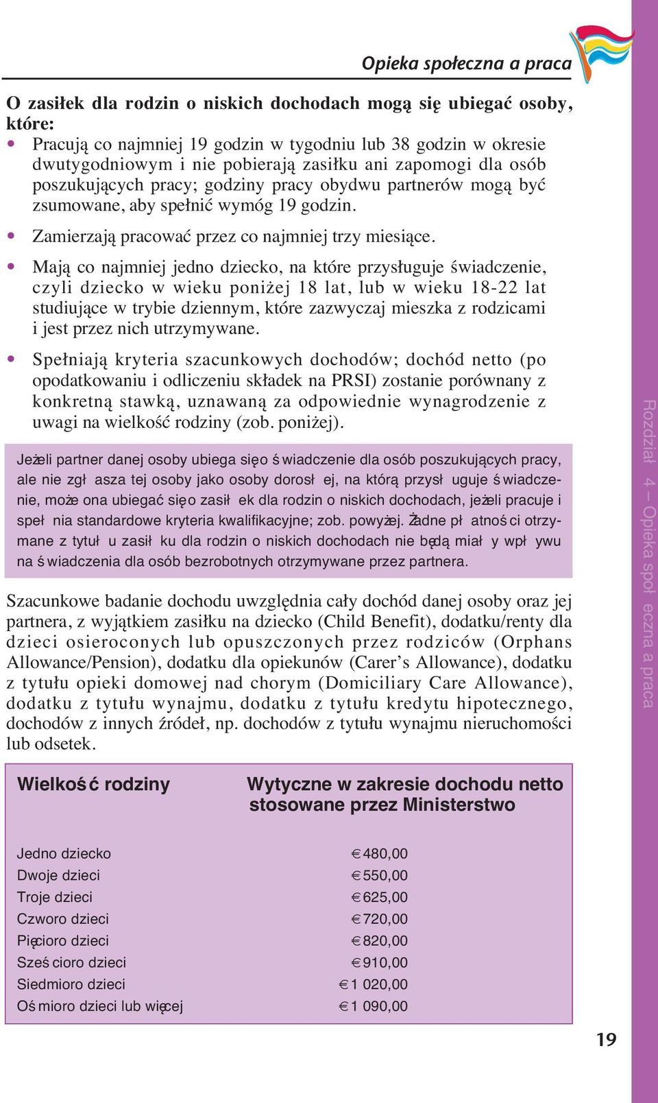 Mają co najmniej jedno dziecko, na które przysługuje świadczenie, czyli dziecko w wieku poniżej 18 lat, lub w wieku 18-22 lat studiujące w trybie dziennym, które zazwyczaj mieszka z rodzicami i jest