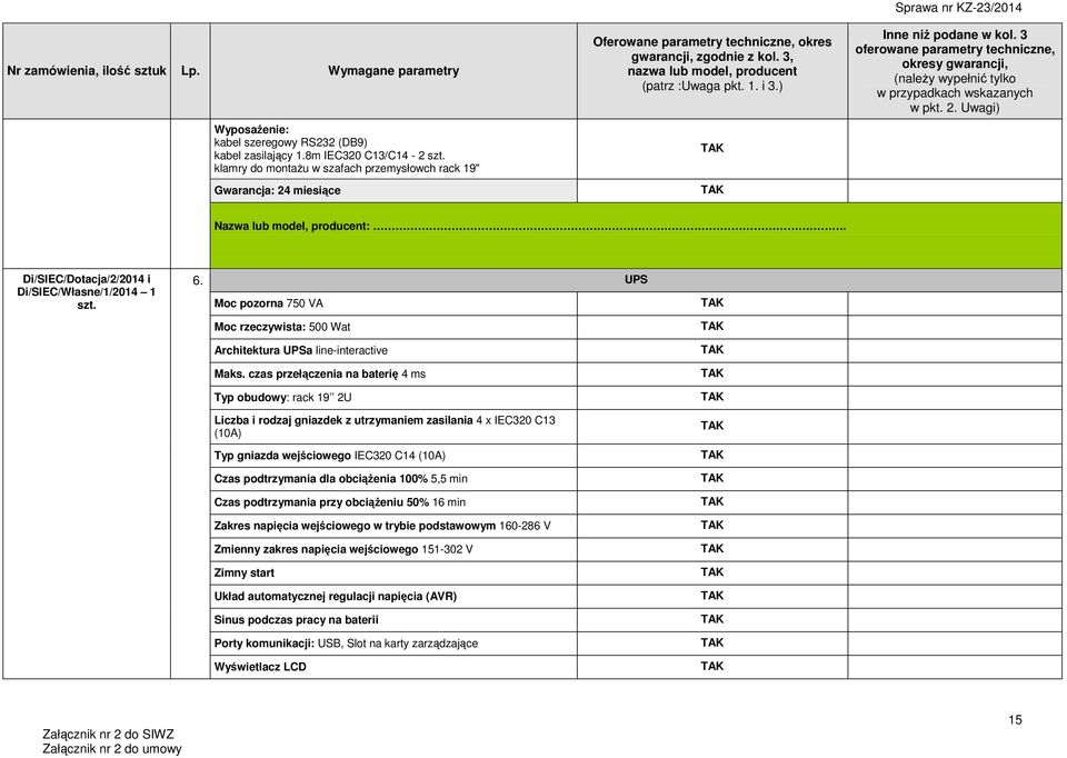 UPS Moc pozorna 750 VA Moc rzeczywista: 500 Wat Architektura UPSa line-interactive Maks.