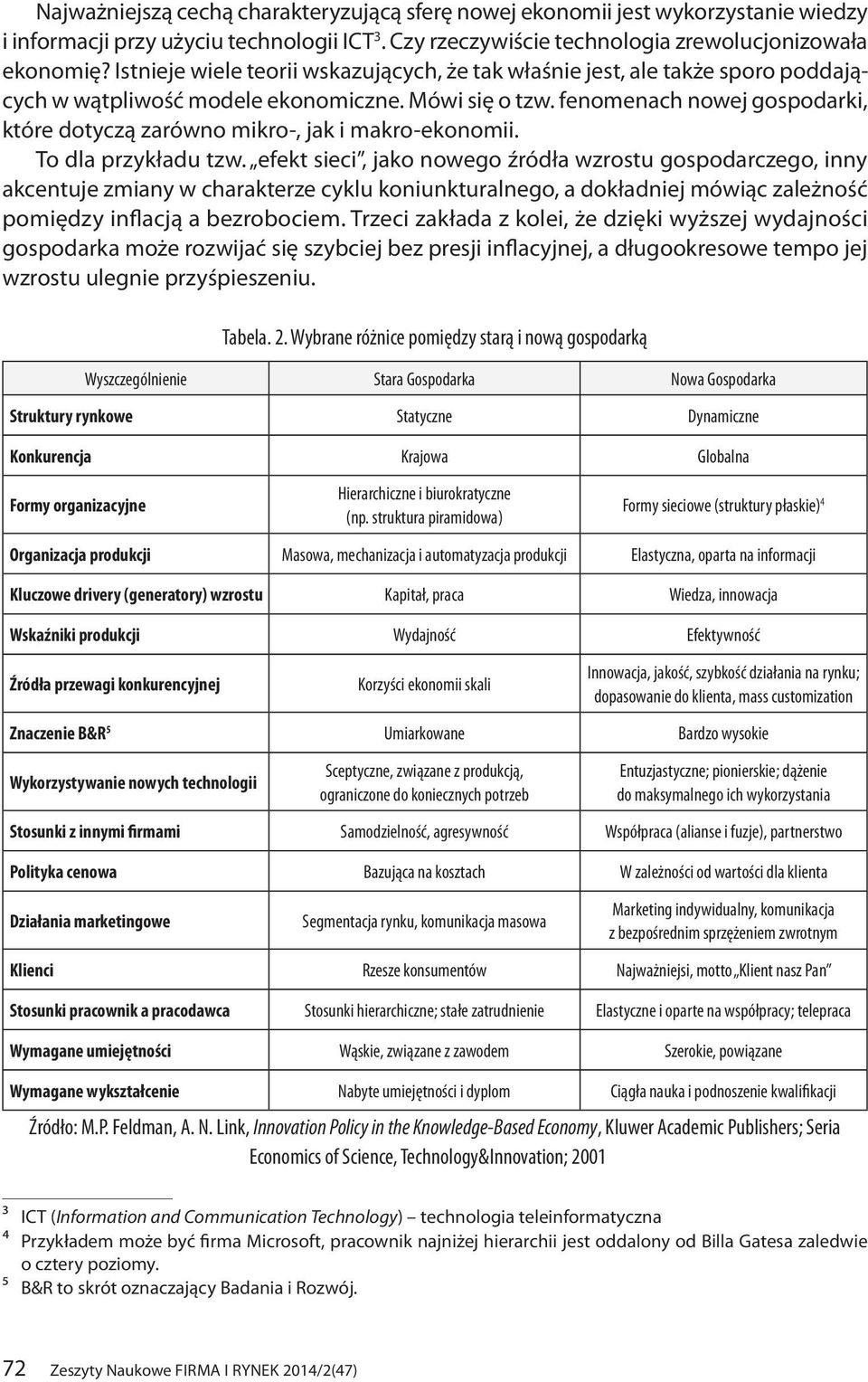 fenomenach nowej gospodarki, które dotyczą zarówno mikro-, jak i makro-ekonomii. To dla przykładu tzw.