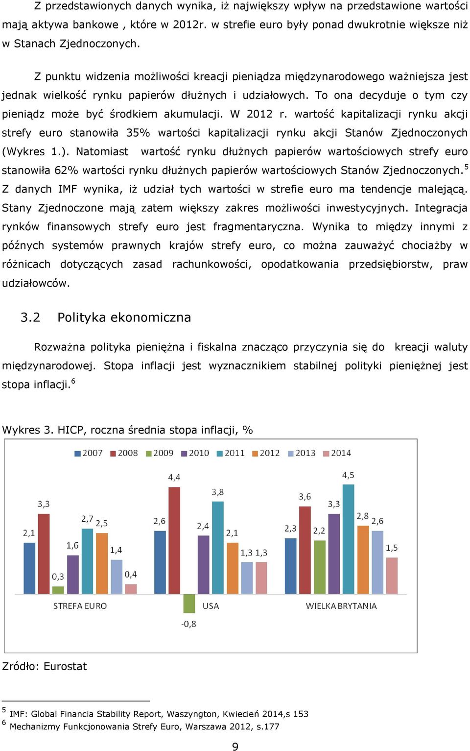 W 2012 r. wartość kapitalizacji rynku akcji strefy euro stanowiła 35% wartości kapitalizacji rynku akcji Stanów Zjednoczonych (Wykres 1.).