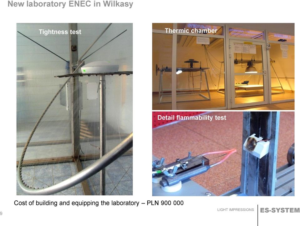 Detail flammability test 9 Cost of