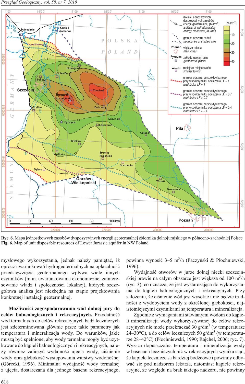 factor LF = 1 granica obszaru perspektywicznego przy wspó³czynniku obci¹ enia LF = 0,7 load factor LF = 0.7 granica obszaru perspektywicznego przy wspó³czynniku obci¹ enia LF = 0,4 load factor LF = 0.