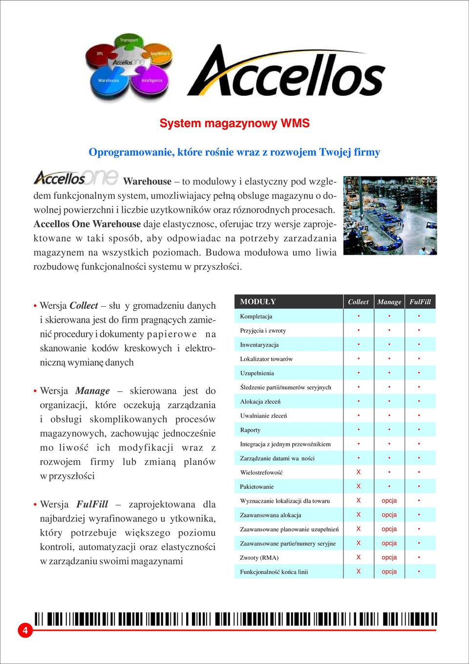 Accellos One Warehouse daje elastycznosc, oferujac trzy wersje zaprojektowane w taki sposób, aby odpowiadac na potrzeby zarzadzania magazynem na wszystkich poziomach.