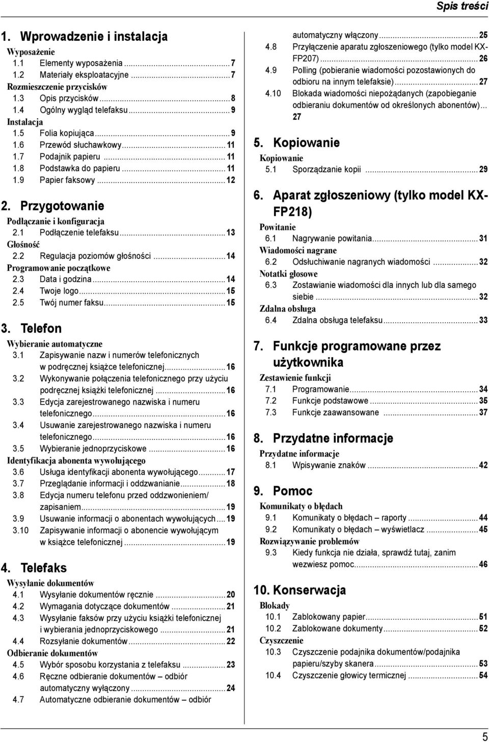 automatyczne Zestawienie funkcji Identyfikacja abonenta wywołującego Przydatne informacje