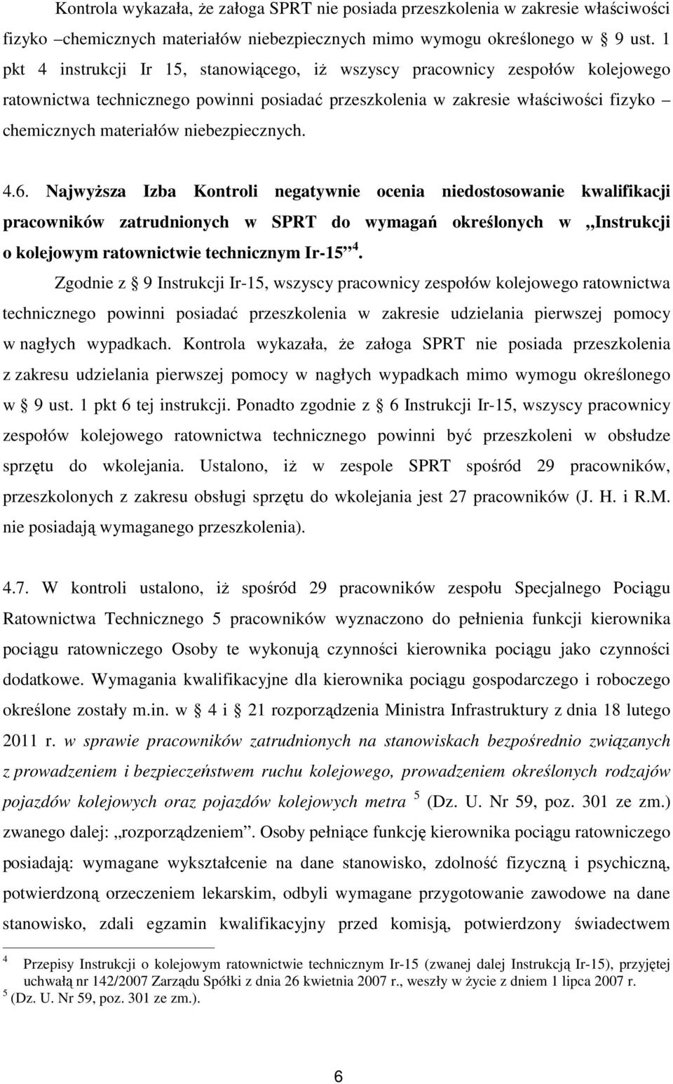 niebezpiecznych. 4.6.