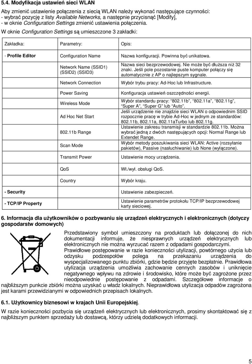 W oknie Configuration Settings są umieszczone 3 zakładki: Zakładka: Parametry: Opis: - Profile Editor Configuration Name Nazwa konfiguracji. Powinna być unikatowa.