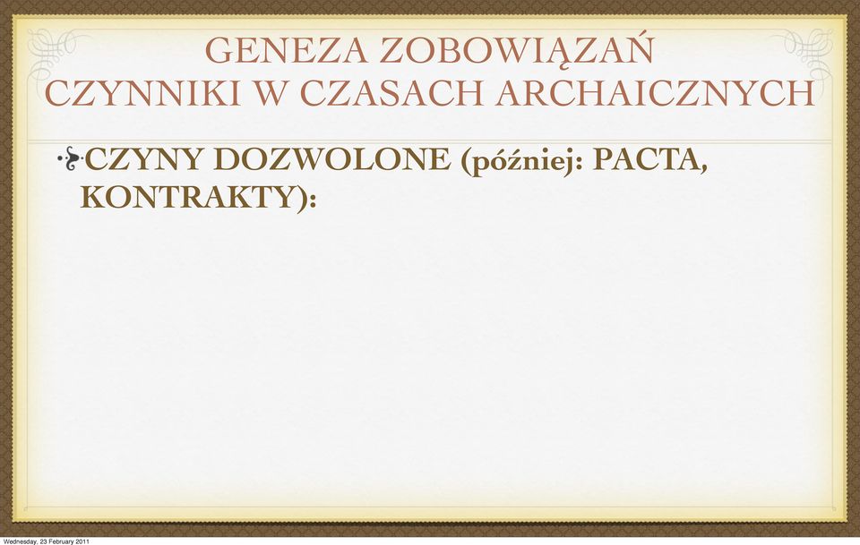 ARCHAICZNYCH CZYNY