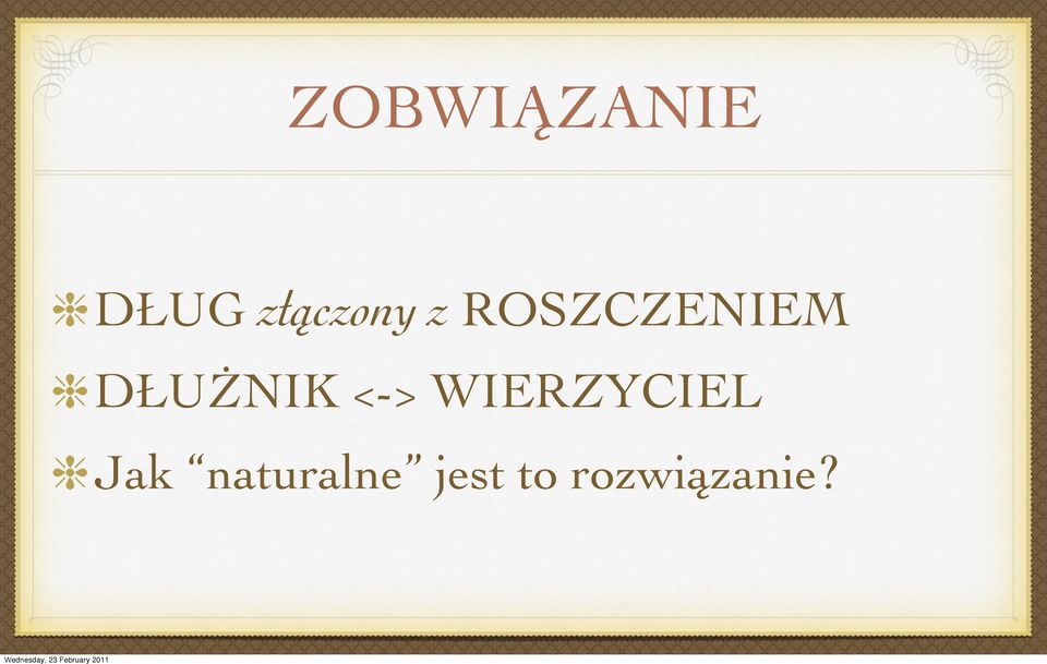 DŁUŻNIK <-> WIERZYCIEL