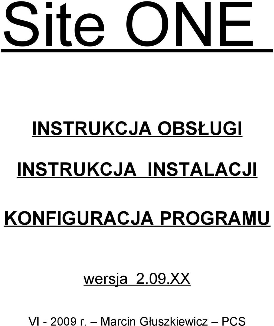 KONFIGURACJA PROGRAMU wersja 2.