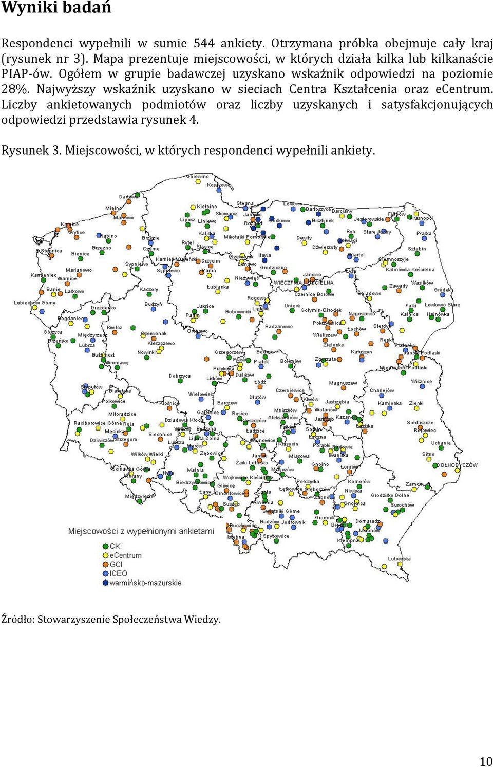 Ogółem w grupie badawczej uzyskano wskaźnik odpowiedzi na poziomie 28%.