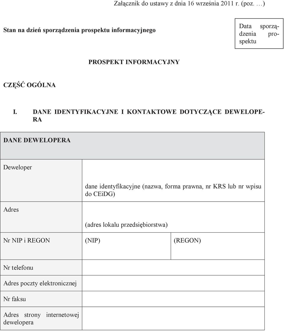 CZĘŚĆOGÓLNA I.