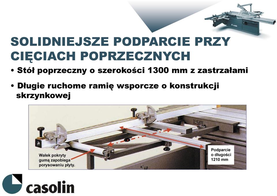 szerokości 1300 mm z zastrzałami