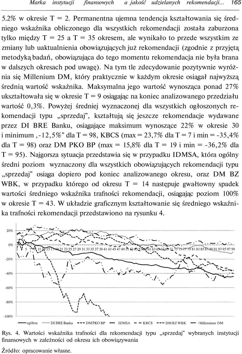 zmiany lub uaktualnienia obowiązujących już rekomendacji (zgodnie z przyjętą metodyką badań, obowiązująca do tego momentu rekomendacja nie była brana w dalszych okresach pod uwagę).