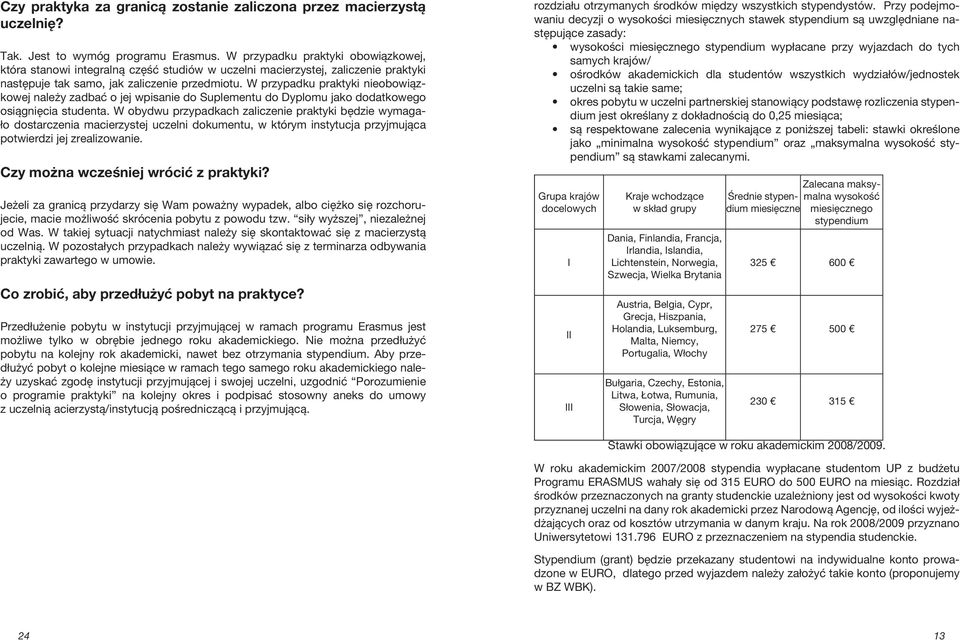 W przypadku praktyki nieobowiązkowej należy zadbać o jej wpisanie do Suplementu do Dyplomu jako dodatkowego osiągnięcia studenta.