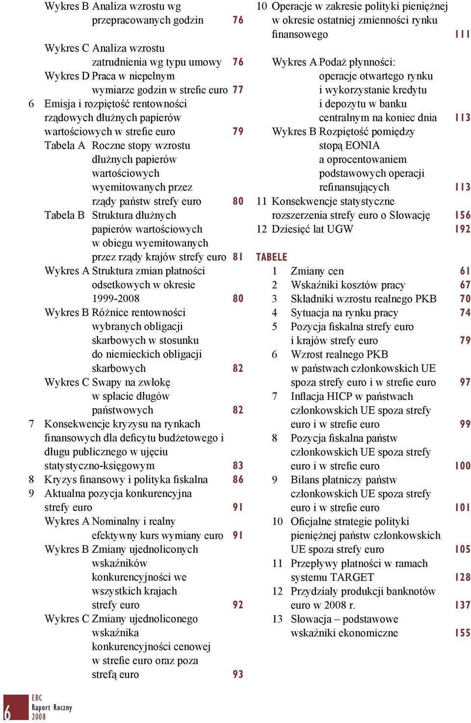 Struktura dłużnych papierów wartościowych w obiegu wyemitowanych przez rządy krajów strefy euro 81 Wykres A Struktura zmian płatności odsetkowych w okresie 1999-80 Wykres B Różnice rentowności