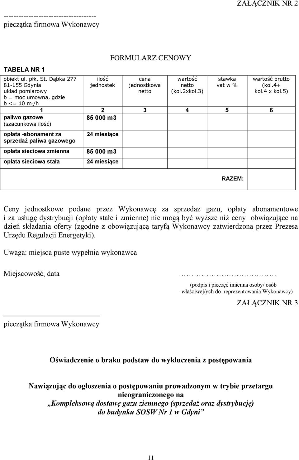 3) stawka vat w % wartość brutto (kol.4+ kol.4 x kol.