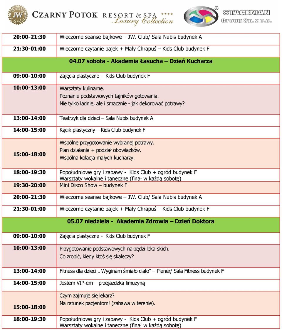 Plan działania + podział obowiązków. Wspólna kolacja małych kucharzy. 05.