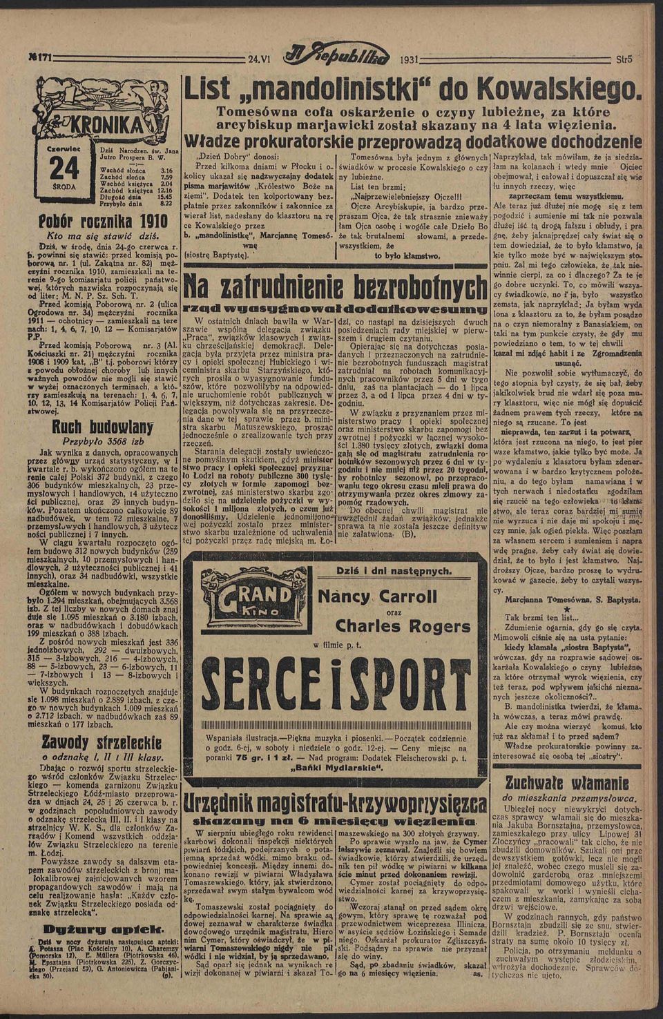 2 (ulica Ogrodowa nr. 34) mężczyźni rocznika 1911 ochotnicy zamieszkali na terc nadi: 1. 4, 6, 7, 10, 12 Komisariatów PP.