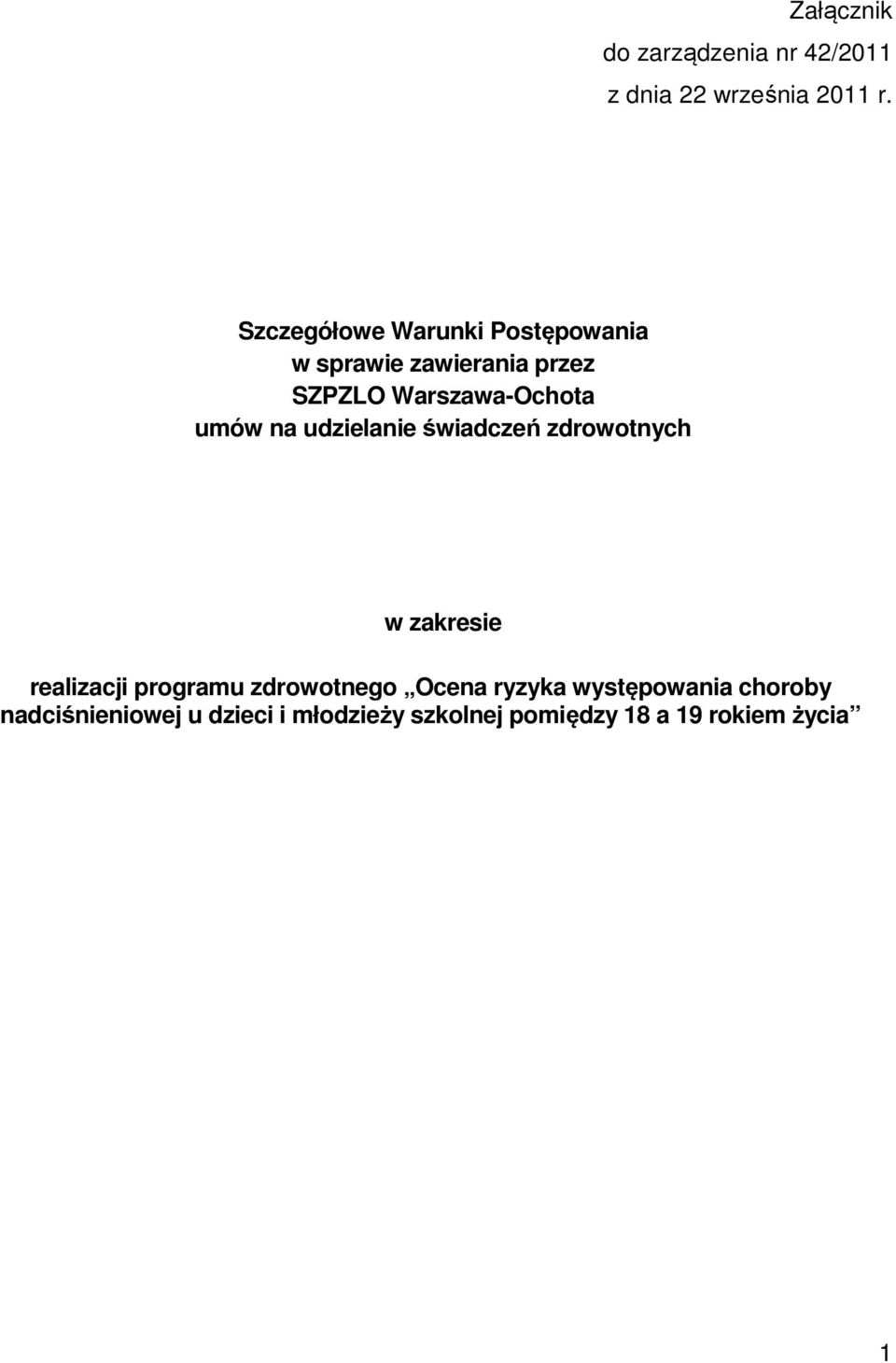 umów na udzielanie świadczeń zdrowotnych w zakresie realizacji programu zdrowotnego