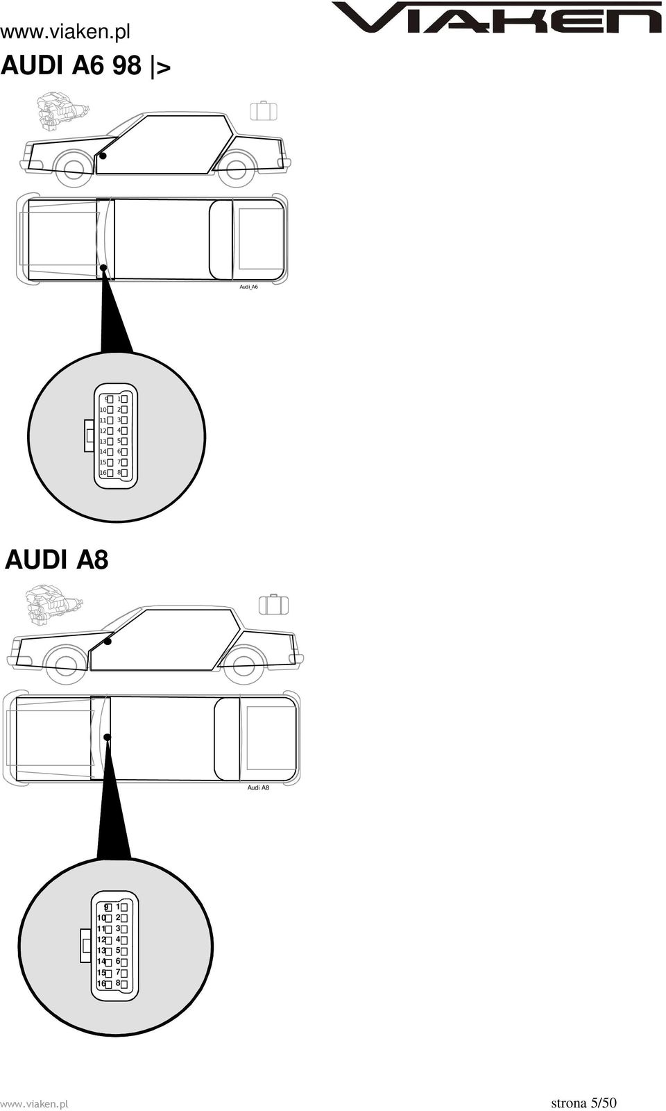 Audi A8 9 10 11 12 13 14 15 16 1 2