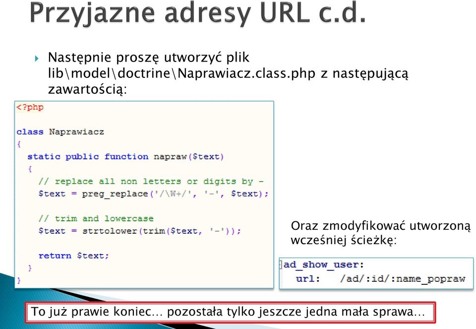 php z następującą zawartością: Oraz zmodyfikować