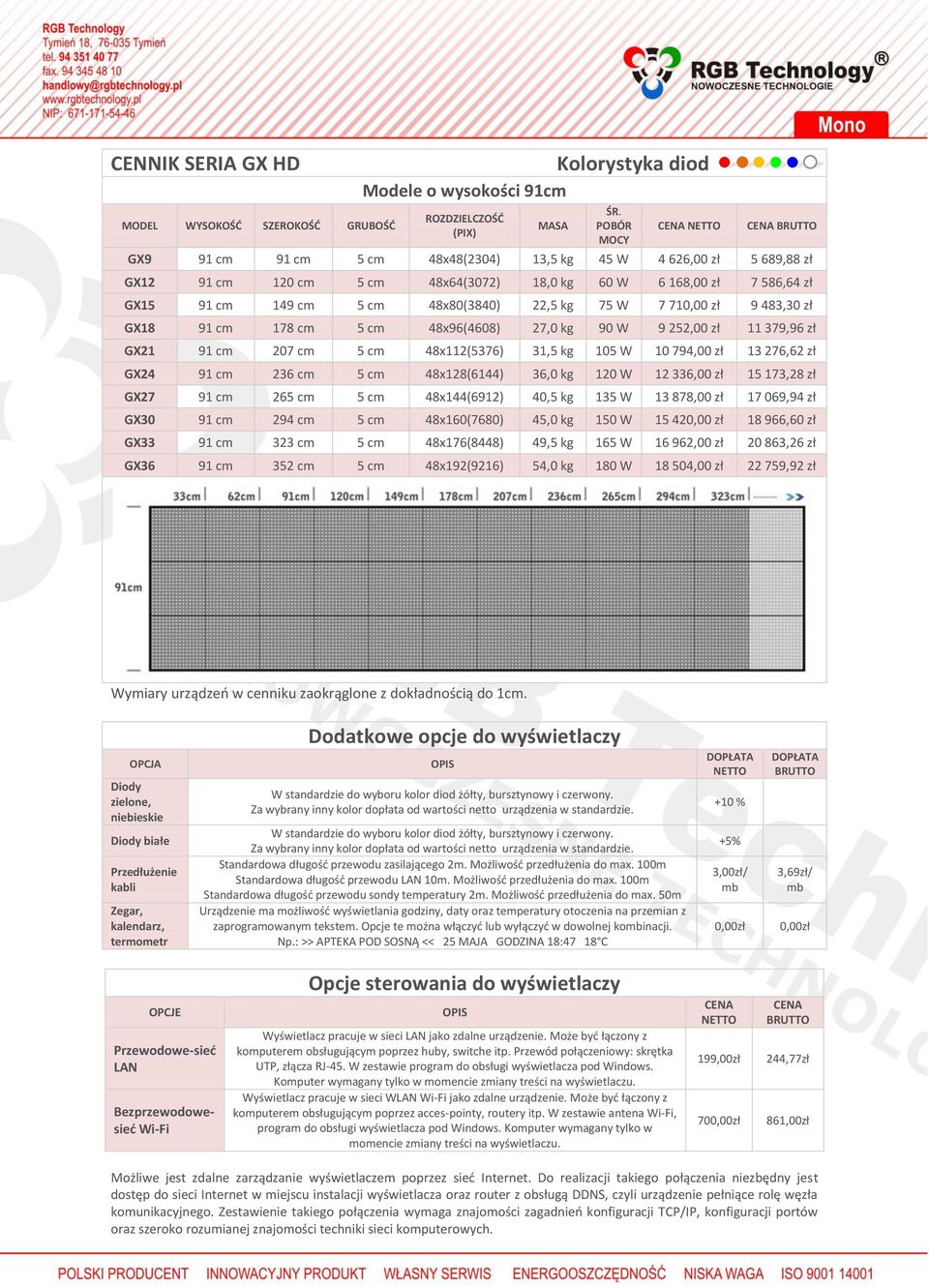 48x80(3840) 22,5 kg 75 W 7 710,00 zł 9 483,30 zł GX18 91 cm 178 cm 5 cm 48x96(4608) 27,0 kg 90 W 9 252,00 zł 11 379,96 zł GX21 91 cm 207 cm 5 cm 48x112(5376) 31,5 kg 105 W 10 794,00 zł 13 276,62 zł