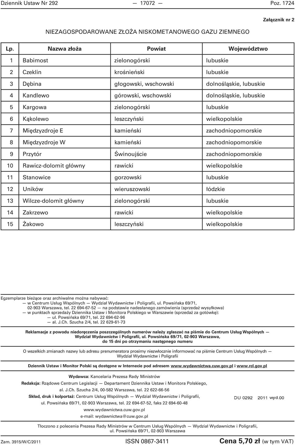 lubuskie 5 Kargowa zielonogórski lubuskie 6 Kąkolewo leszczyński wielkopolskie 7 Międzyzdroje E kamieński zachodniopomorskie 8 Międzyzdroje W kamieński zachodniopomorskie 9 Przytór Świnoujście