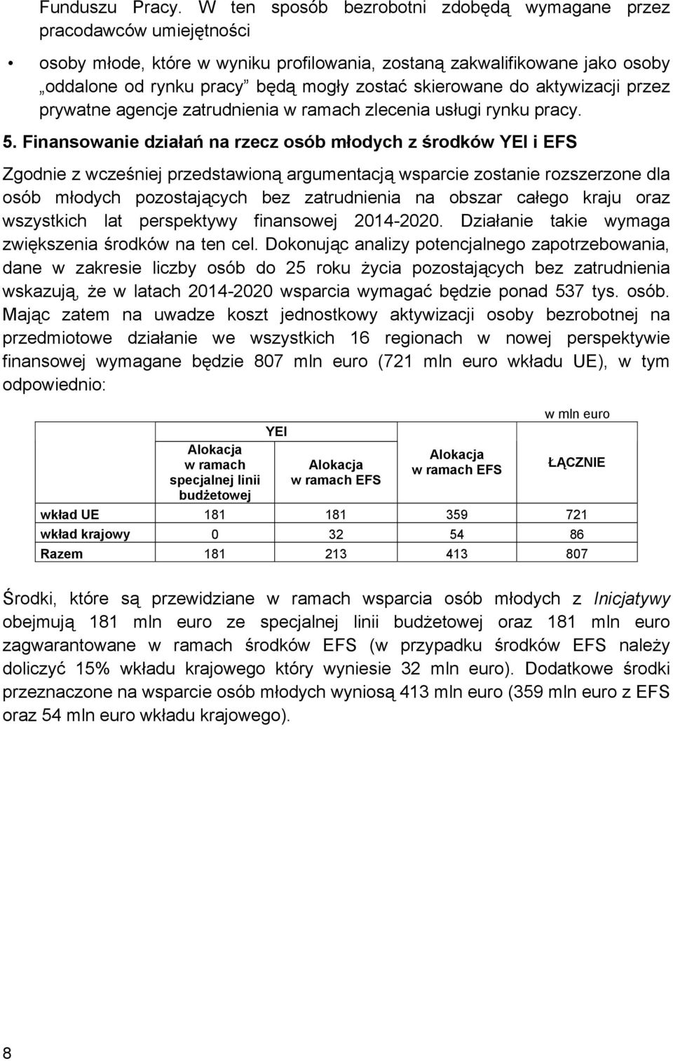 skierowane do aktywizacji przez prywatne agencje zatrudnienia w ramach zlecenia usługi rynku pracy. 5.