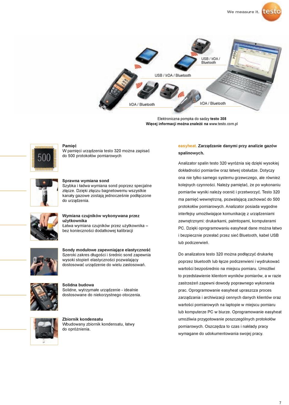 IrD Bluetooth 46 4 2 : IrD Bluetooth 84 8 84 84 84 84 4 2 : 6* 2 33 6 3 Elektroniczna pompka do sadzy testo 308 4 2 : 6* 2 33 6 3 419843 Więcej informacji można 84 znaleźć na wwwtestocompl 84 Sensor