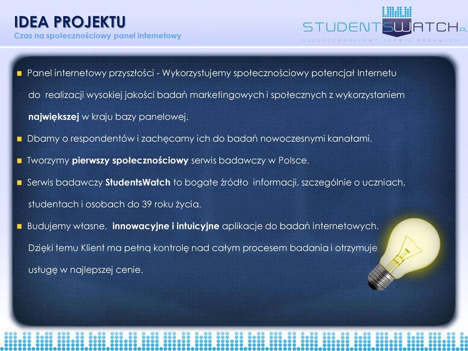 Tworzymy pierwszy społecznościowy serwis badawczy w Polsce.