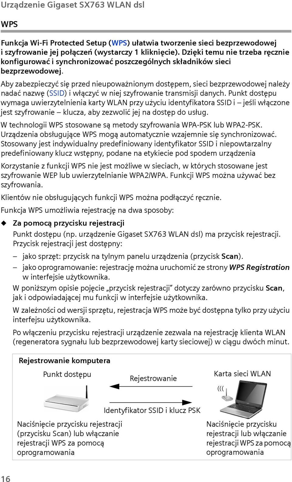 Aby zabezpieczyć się przed nieupoważnionym dostępem, sieci bezprzewodowej należy nadać nazwę (SSID) i włączyć w niej szyfrowanie transmisji danych.