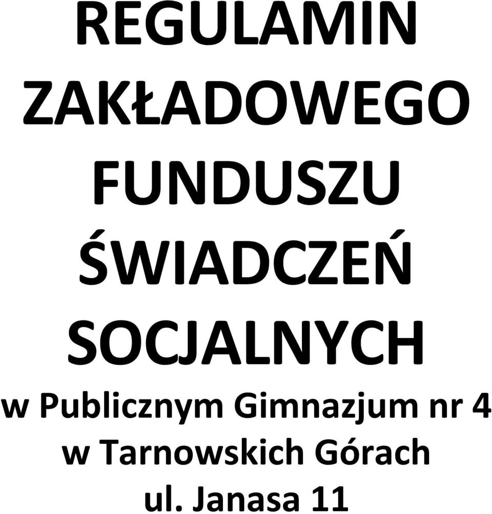 SOCJALNYCH w Publicznym