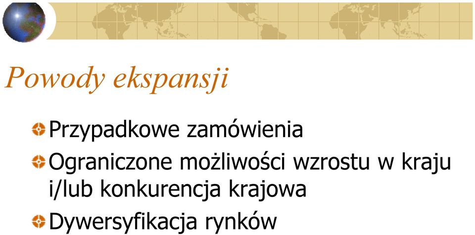 możliwości wzrostu w kraju