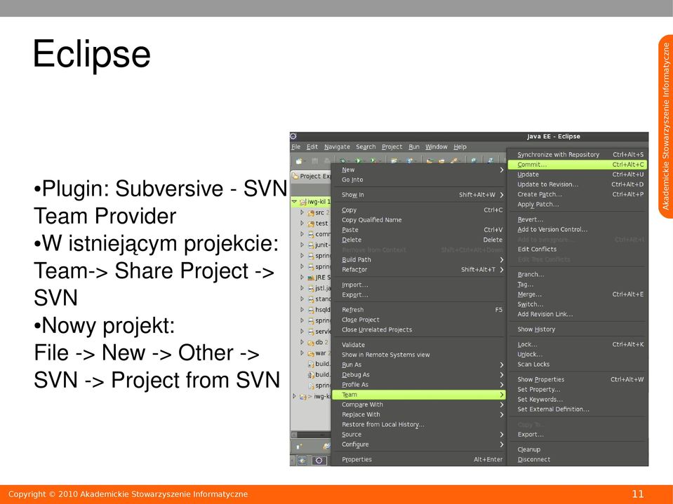 > Share Project > SVN Nowy projekt: