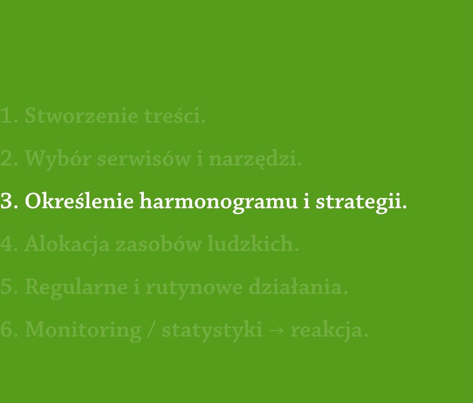 Określenie harmonogramu i strategii. 4.