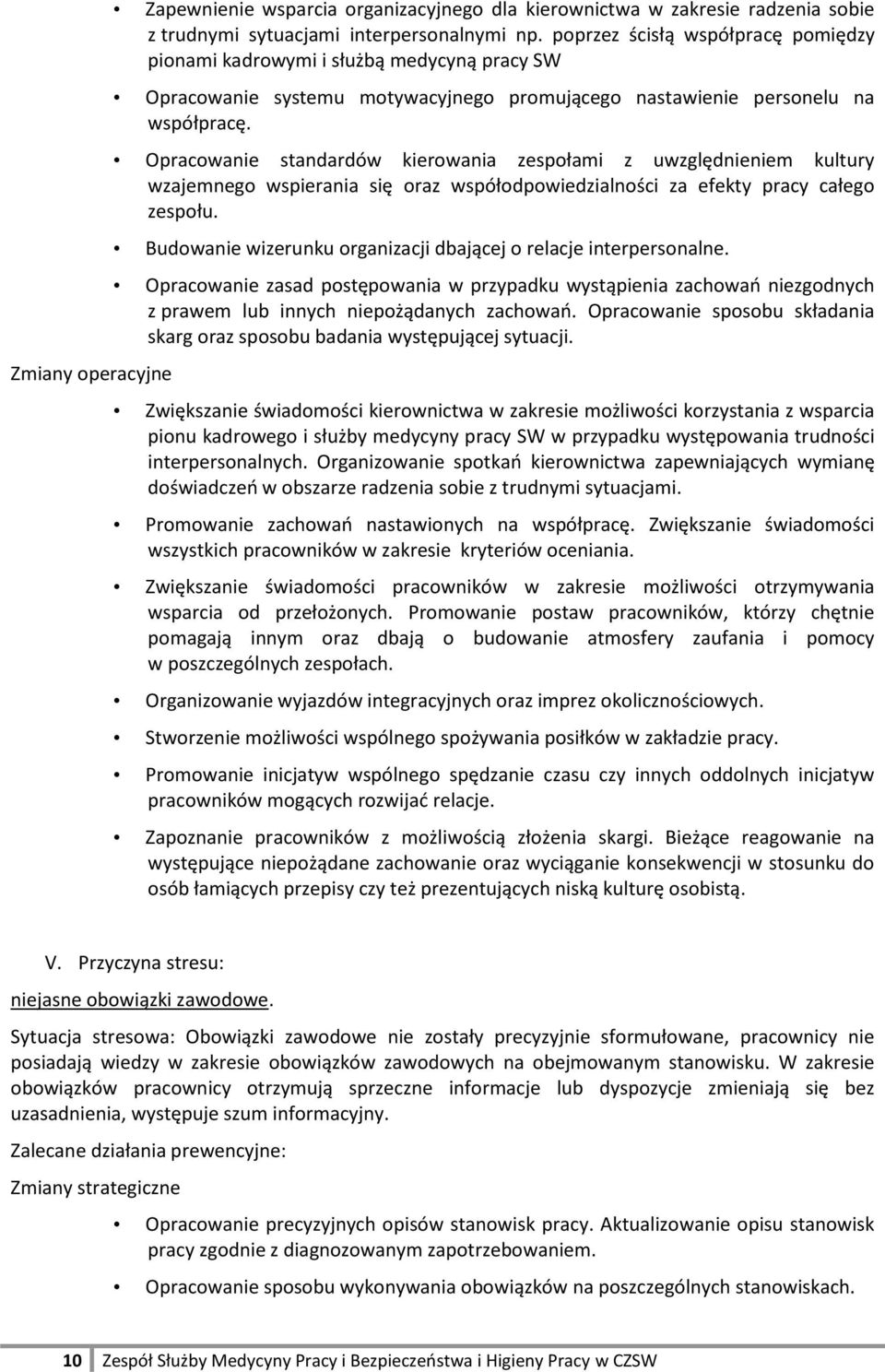 Opracowanie standardów kierowania zespołami z uwzględnieniem kultury wzajemnego wspierania się oraz współodpowiedzialności za efekty pracy całego zespołu.