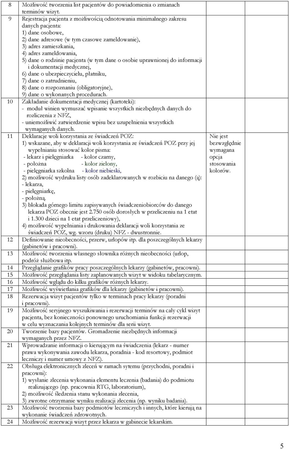dane o rodzinie pacjenta (w tym dane o osobie uprawnionej do informacji i dokumentacji medycznej, 6) dane o ubezpieczycielu, płatniku, 7) dane o zatrudnieniu, 8) dane o rozpoznaniu (obligatoryjne),