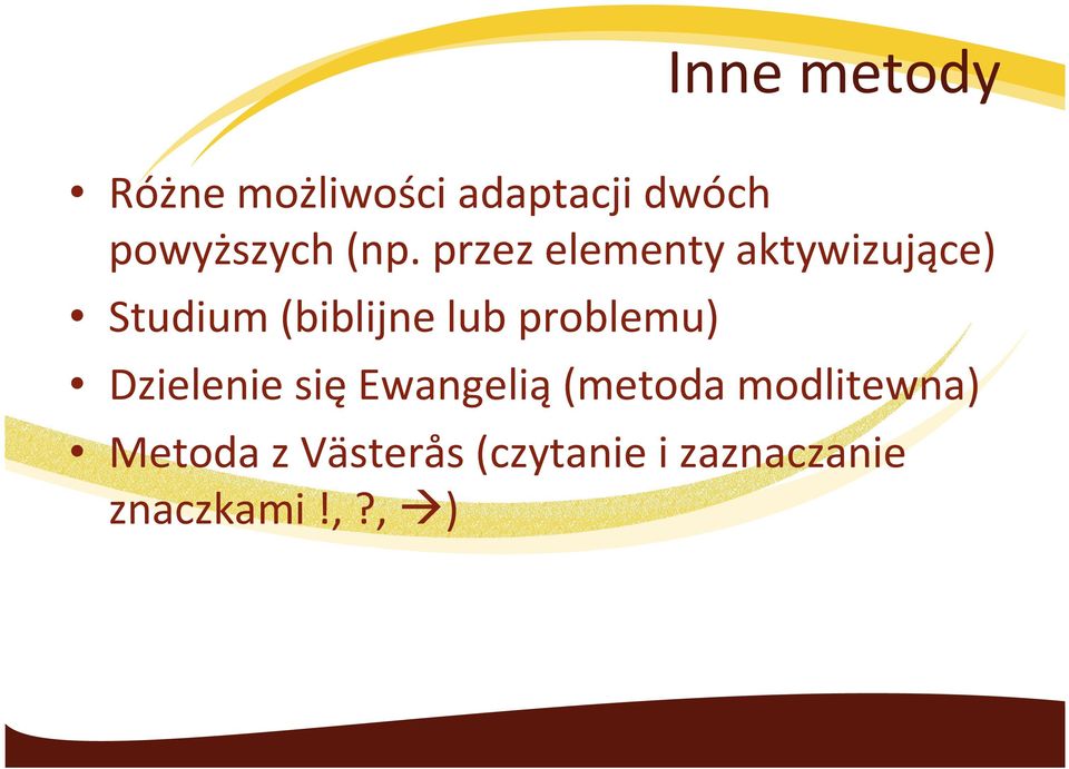 problemu) Dzielenie się Ewangelią (metoda modlitewna)