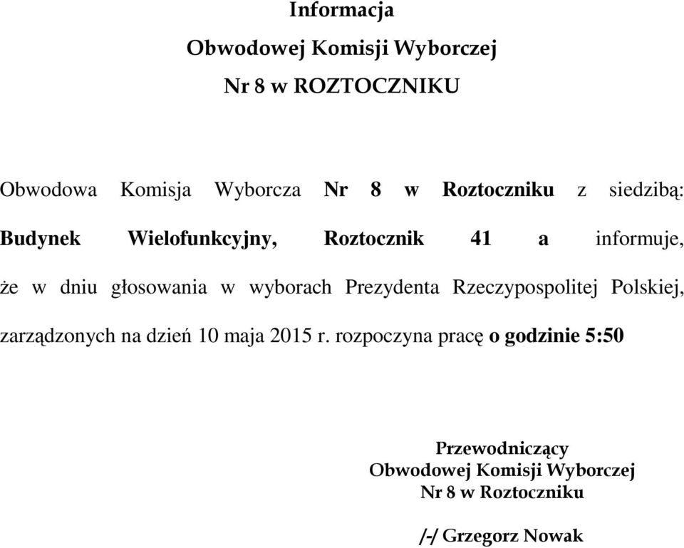 Budynek Wielofunkcyjny, Roztocznik 41 a